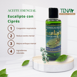 Aceite Natural de Eucalipto, Eucalyptus Oil 6 fl oz (177.44ml) Aceite De Eucalipto Puro Y Natural Para Masaje