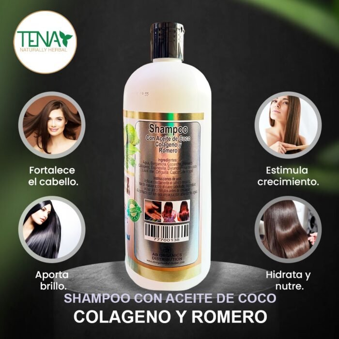 SHAMPOO CON DE COCO COLAGENO Y ROMERO